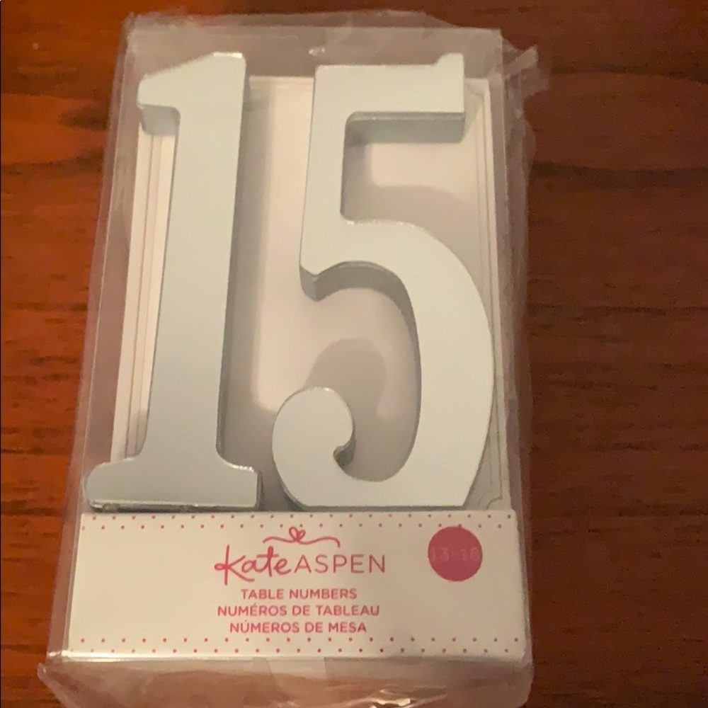 Kate Aspen Table Numbers